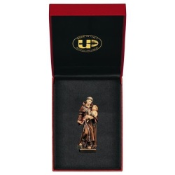 ULPE WOOD ART　イタリア　木彫  パドヴァの聖アントニオ　クラシックタイプ　１０センチ　ケース付きST. ANTHONY OF PADOVA CLASSIC + CASE　UP270001E10