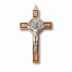 一般不可　転売不可　イタリア　 LALPG200　プラ箱入り　木製聖ベネディクトクロス 　Cross, St. Benedict, olive wood, size cm.7.5x4.5 + box