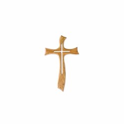 イタリア　LALPG416　オリーブクロス　４８センチ　Stylized Cross in olive wood cm. 48x28