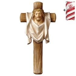 ULPE WOOD ART　イタリア　木彫　パッションキリストクロス　手で握れるクロス　PASSION CROSS + GIFT BOX１０×５センチ　UP433000B10