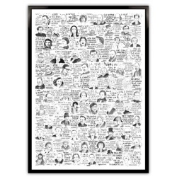 Officina D'Arte Torre　イタリア語　３０×４０センチ　名言ポスター　著名人　OAT01