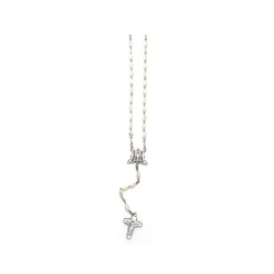 イタリア　 LALRE1056　ロザリオ　マザー オブ パール オーバルのロザリオ  Rosary in mother-of-pearl oval2