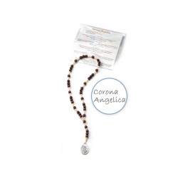 イタリア　LALRE5010　アンジェリカ　天使ロザリオ　Rosary with binding and wood grains "C.Angelica"+card