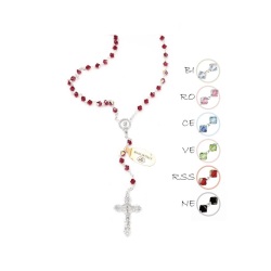 ペンダントギフト可　イタリア　 LALRL04RSS　オープントップロザリオ　レッドRSS（RSS）　スワロフスキー５ミリ +ボックス - GENERICO/PERSONALIZZATO
