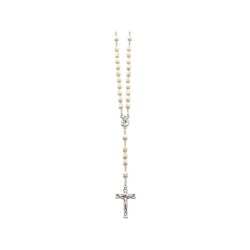 イタリア　 LALRL38  貝パール真珠　６ミリロザリオ    Rosary in nacre, diam.6, rounded, + box