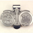 アメリカ　　バイザークリップ　米陸軍　聖マイケル　US.Army St. Michael Visor Clip