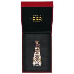 ULPE WOOD ART　イタリア　木彫  ロレートの聖母子　８センチ　ケース付き　OUR LADY OF LORETO + CASE　UP079000E8
