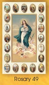 イタリア　紙カード金箔エンボス加工　ロザリオ連願ご絵　CRROSA49   聖母被昇天　１２．５×７．５センチ　高級紙裏白