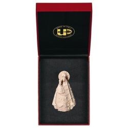 ULPE WOOD ART　イタリア　木彫  マリアゼルの聖母子　ナチュラル　８センチ　ケース付き　UP077000NE8
