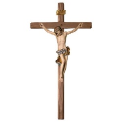 ULPE WOOD ART　イタリア　木彫　バロッククロス　衣装グレー　　CRUCIFIX BAROQUE CROSS STRAIGHTクロス　２３×１２　高さ４センチ　UP420000CB23124G