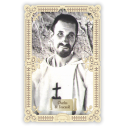 Officina D'Arte Torre　飾りレース紙ご絵　福者　シャルル・ド・フーコールド Charles De Foucauld　OAT077　イタリア語祈りカード　