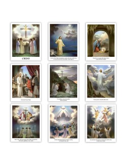 FRATELLI BONELLA　FB1474-1  イタリア語　CREDO　使徒信条　わたしは信じます  ２５×２０センチ　９枚１セットご絵
