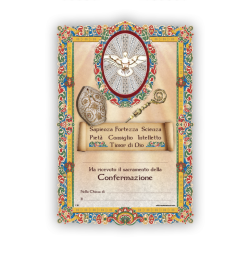 Officina D'Arte Torre　羊皮紙教会ディプロマカード（教会納品のみ）　聖体拝領　献身　証明書　OATCM05