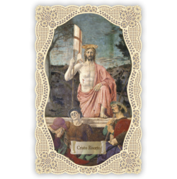 Officina D'Arte Torre　飾りレース紙ご絵  復活　Cristo Risorto　OAT128　イタリア語祈りカード　