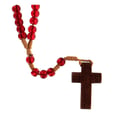 ロザリオ　ファティマ２４　殉教者のロザリオ  Devotional rosaries Martyrs rosary with red glass beads6 mm - Faith Collection 24/47