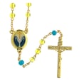 ロザリオ　ファティマ３０　信仰のロザリオ　Devotional rosaries Faith rosary yellow glass beads 6 mm - Faith Collection 30/47