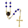 ロザリオ　ファティマ４７　福音のロザリオ　Devotional rosaries Rosary of the Gospel with blue glass beads 6 mm - Faith Collection 47/47