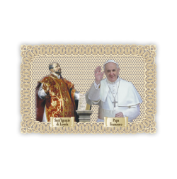 Officina D'Arte Torre　飾りレース紙ご絵  聖イグナチオデロヲラと教皇フランシスコFrancesco E Sant'Ignazio Di Loyola　OAT182イタリア語祈りカード　