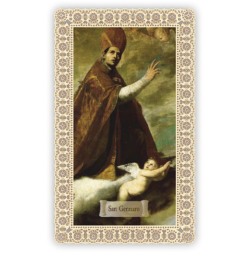 Officina D'Arte Torre　飾りレース紙ご絵　聖ジェナーロ　聖ヤリニウス　Saint Januarius　Gennaro　OAT89　イタリア語祈りカード　