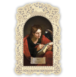 Officina D'Arte Torre　飾りレース紙ご絵　 聖ヨハネ　Giovanni  OAT101　イタリア語祈りカード　