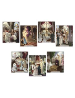 FRATELLI BONELLA　FB1477-1  英語　 ７つの秘跡　 I SETTE SACRAMENTI　２５×２０センチ　７枚１セット