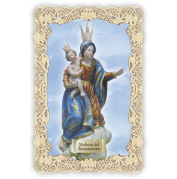 Officina D'Arte Torre　飾りレース紙ご絵 　ブオンカミーノの聖母　マドンナデルブオンカミーノ　MADONNA DEL BUONCAMMINO　OAT151　イタリア語祈りカード　