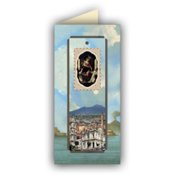 Officina D'Arte Torre　飾りレース紙しおり付きご絵カード　ポンペイのロザリオの聖母　OATSGNTC03