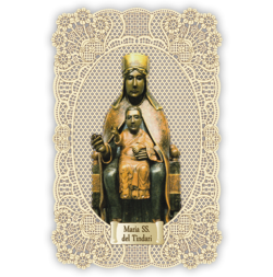 Officina D'Arte Torre　飾りレース紙ご絵   Madonna Del Tindari  OAT202 イタリア語祈りカード　