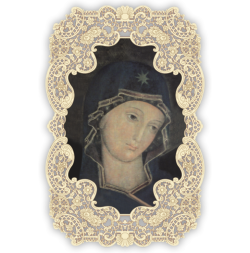 Officina D'Arte Torre　飾りレース紙ご絵 　コンソラータの聖母子　Madonna Della Consolata　　OAT148　イタリア語祈りカード　
