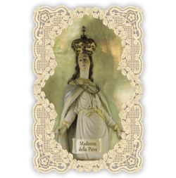 Officina D'Arte Torre　飾りレース紙ご絵 　ヴィニョーラの聖母　Madonna Della Pieve　 OAT175  イタリア語祈りカード　