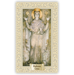 Officina D'Arte Torre　飾りレース紙ご絵  Madonna Greca OAT253　 イタリア語祈りカード　