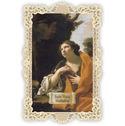 Officina D'Arte Torre　飾りレース紙ご絵  マグダラのマリア　 Maria Maddalena　OAT118　イタリア語祈りカード　