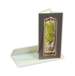 Officina D'Arte Torre　立体飾りレース　紙しおり　カード   MIMOSA  OATBFL13　 カード　