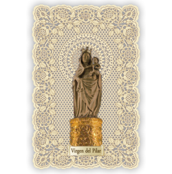 Officina D'Arte Torre　飾りレース紙ご絵    Nostra Signora Del Pilar OAT211 イタリア語祈りカード　