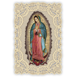 Officina D'Arte Torre　飾りレース紙ご絵  グアタルーペの聖母 Nostra Signora Di Guadalupe　 OAT205 イタリア語祈りカード　