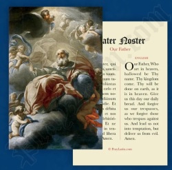 LCC ラテン語祈りカード　ラテン語と英語　主の祈り　OUR FATHER　カード　１１×７センチ　光沢紙　００３
