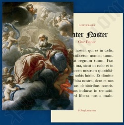 LCC ラテン語祈りカード　ラテン語　主の祈り　OUR FATHER　カード　１１×７センチ　光沢紙　００４０