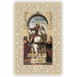 Officina D'Arte Torre　飾りレース紙ご絵 　聖ヴィトゥス 　聖ビターレ　Vitale　OAT144　イタリア語祈りカード　