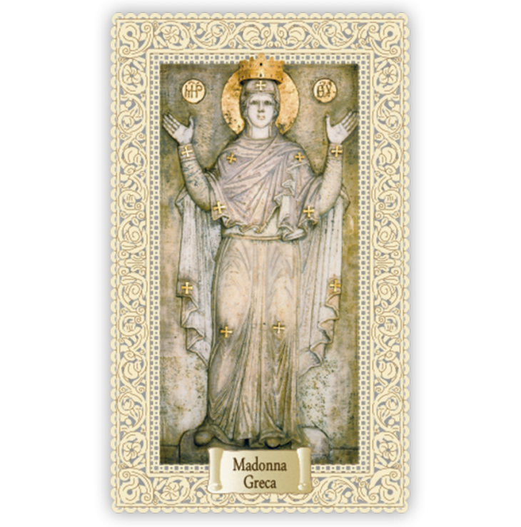 Officina D'Arte Torre　飾りレース紙ご絵  Madonna Greca OAT253　 イタリア語祈りカード　