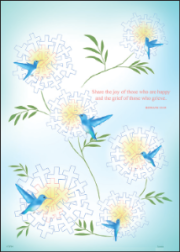 からたち堂 A4クリアファイル はちどり KTCF04