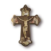 FRATELLI BONELLA イタリア 板絵クロス FB712-3 復活を象徴する木製イースター十字架 9×13cm