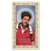 FRATELLI BONELLA イタリア 金箔押ご絵 FB734-1972 聖カルロ 裏面イタリア語祈りカード10.5×6センチ