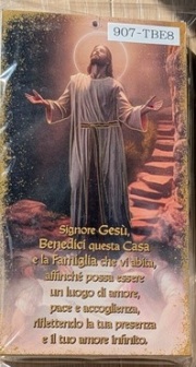 FRATELLI BONELLA イタリア 金箔押 祝福のカード FB907-TBE8 イエスキリスト 22×12センチ 紙 裏はイタリア語祈り