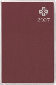 在庫かぎり　カトリック信徒用　おひとり様２冊まで　２０２７手帳　ドンボスコ　カトリック手帳　ポケット　えんじ