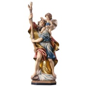 ULPE WOOD ART イタリア 木彫 聖クリストファー 11センチ ケース付き ST. CHRISTOPHER WITH CHILD + CASE UP280000E8