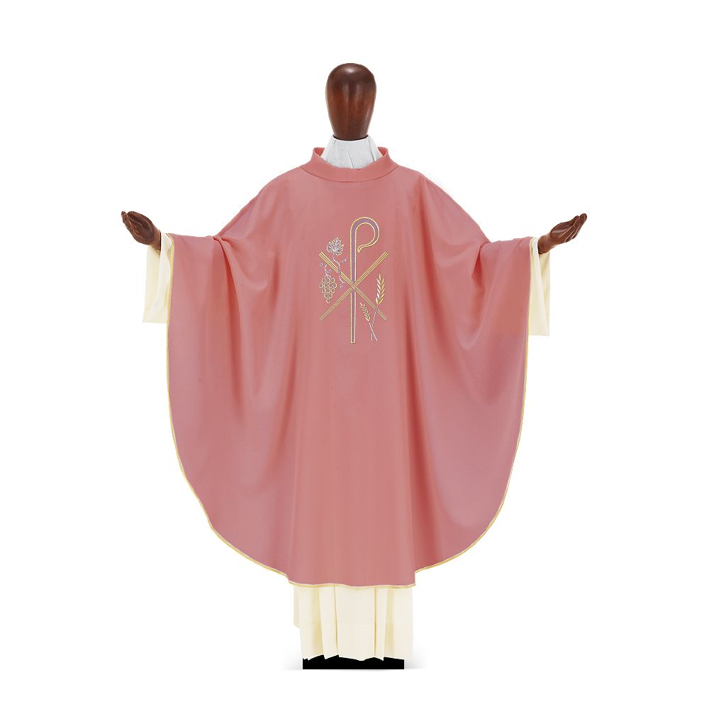 教会住所または寄進者宅のみお届け　イタリア  DESTA社  Chasuble 233  カズラ　ローズ