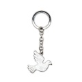 イタリア　LALAF007   メタルキーホルダー　精霊 Lux Enameled Metal Keychain Dove with envel.+ticket cm.3,2x3,5 - BIANCO