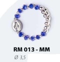 イタリア　 LALRM013MM  　リング　フリーサイズ　不思議のメダイ　青