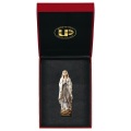 ULPE WOOD ART　イタリア　木彫  　ルルドの聖母　８センチ　ケース付き　 OUR LADY OF LOURDES + CASE　UP065000E8