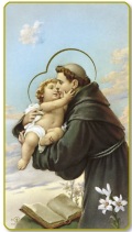 FRATELLI BONELLA　イタリア　紙のご絵　FB101-23   SANTINO DI SANT'ANTONIO DA PADOVA   クラシカル金縁裏白無地　5.5X 10 Cm